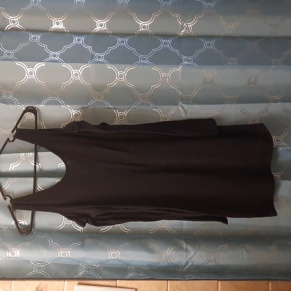 Unknown brand sweater dress cut out shoulders long sleeve black s M
